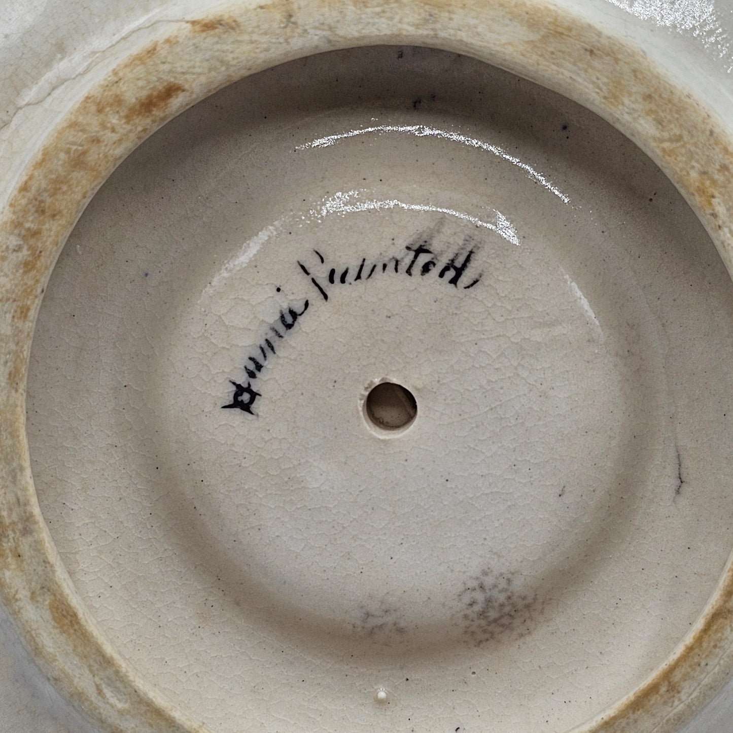 Vintage Nasco Blue Rooster Condiment, Jam Jar or Planter with an Attached Underplate (vintage condition)