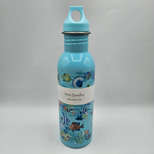 New Vera Bradley Ocean Seashore Themed Metal Drink Travel Bottle