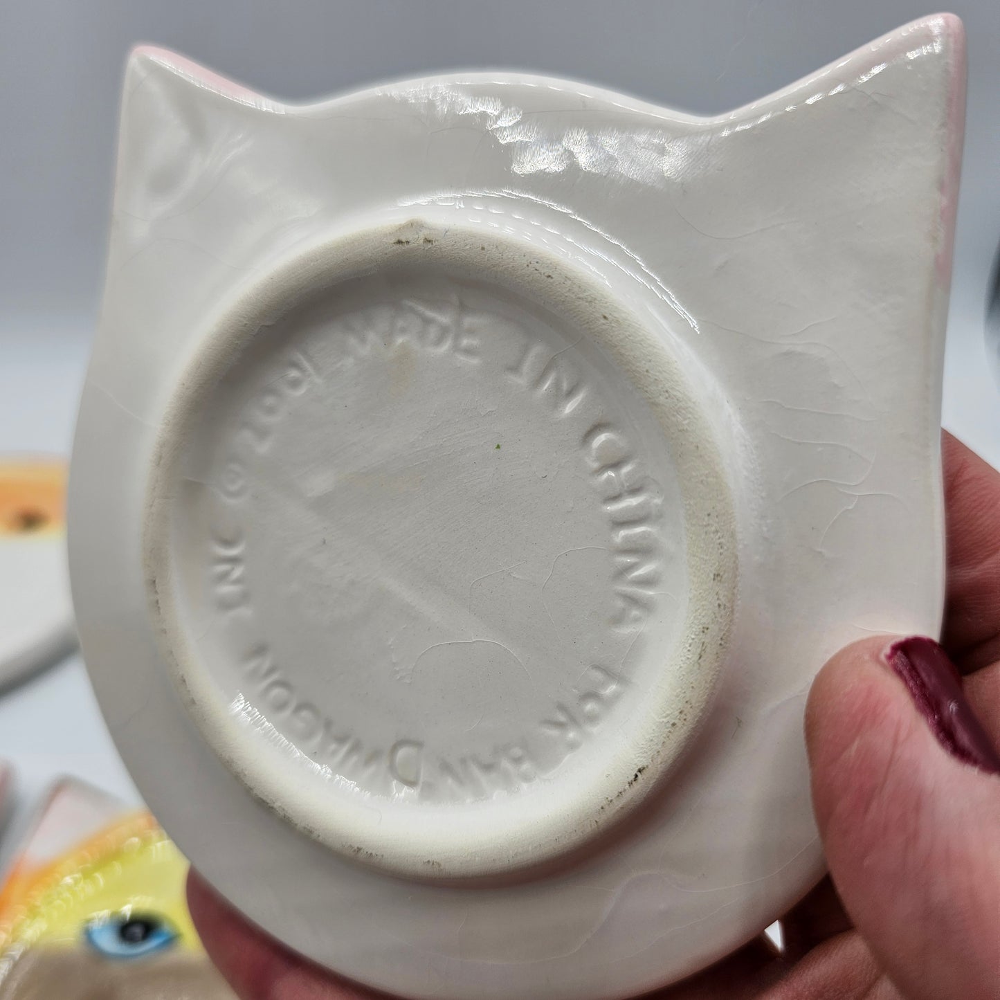 Ceramic Cat Face Coasters - Set of 6