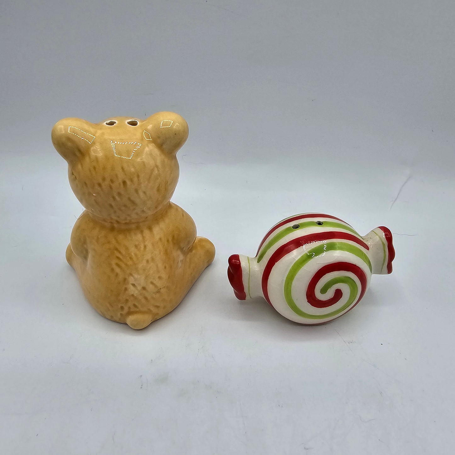 Ceramic Bear and Candy Salt and Pepper Shakers