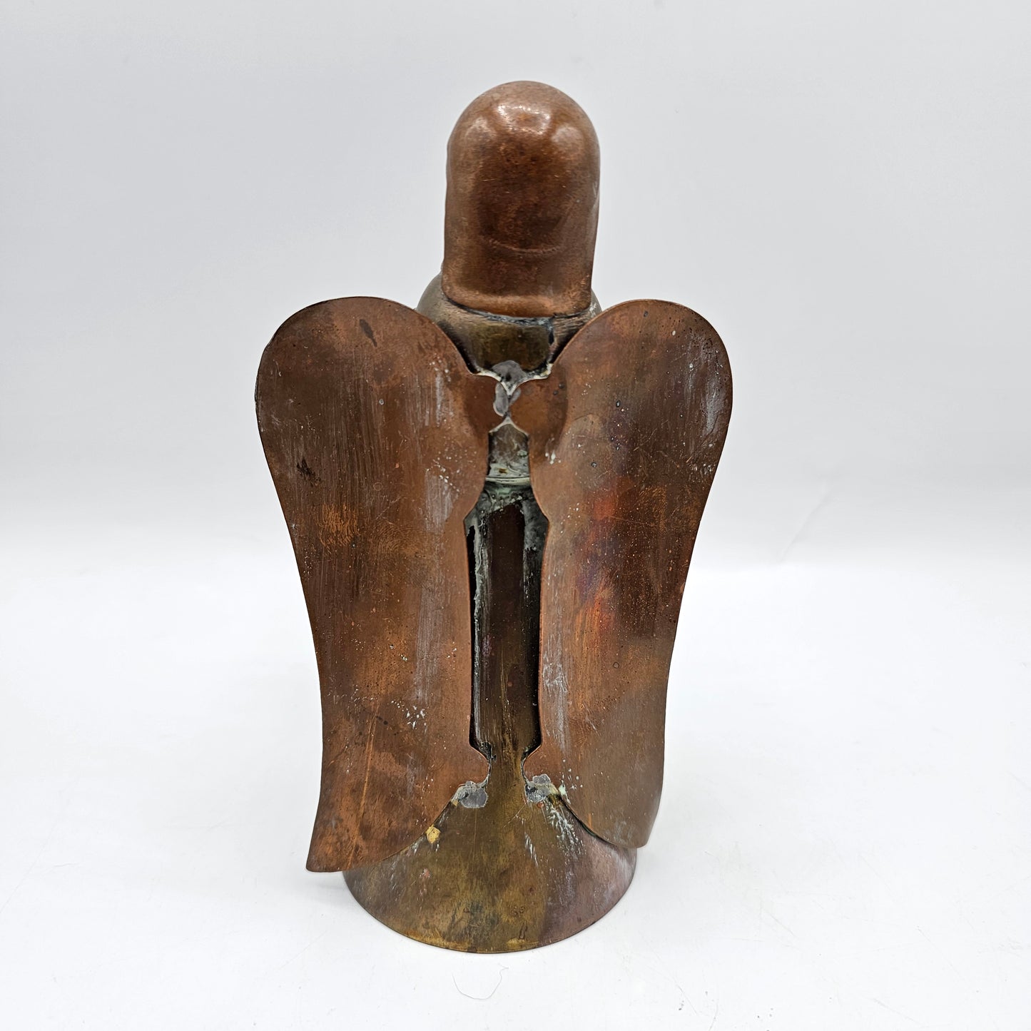 Small Brass Angel Taper Candlestick with Small Cup