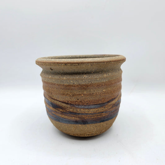 Brown Swirled Pottery Planter