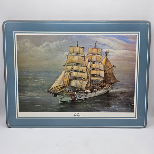 Tall Ship Oversized Cork Backed Placemats by Pimpernel of England - Set of 4 / 16" x 12"