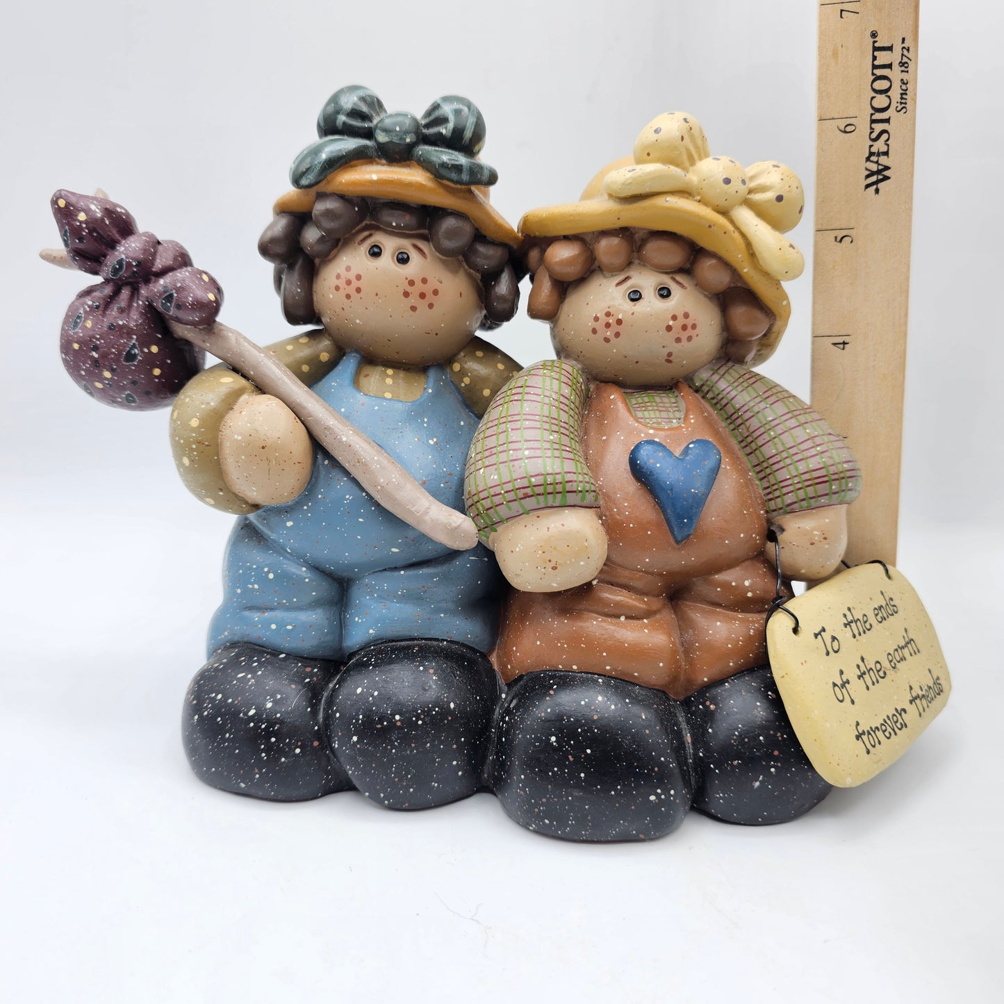 Retired Vintage "To the Ends of the Earth Forever Friends" Figurine by Henton