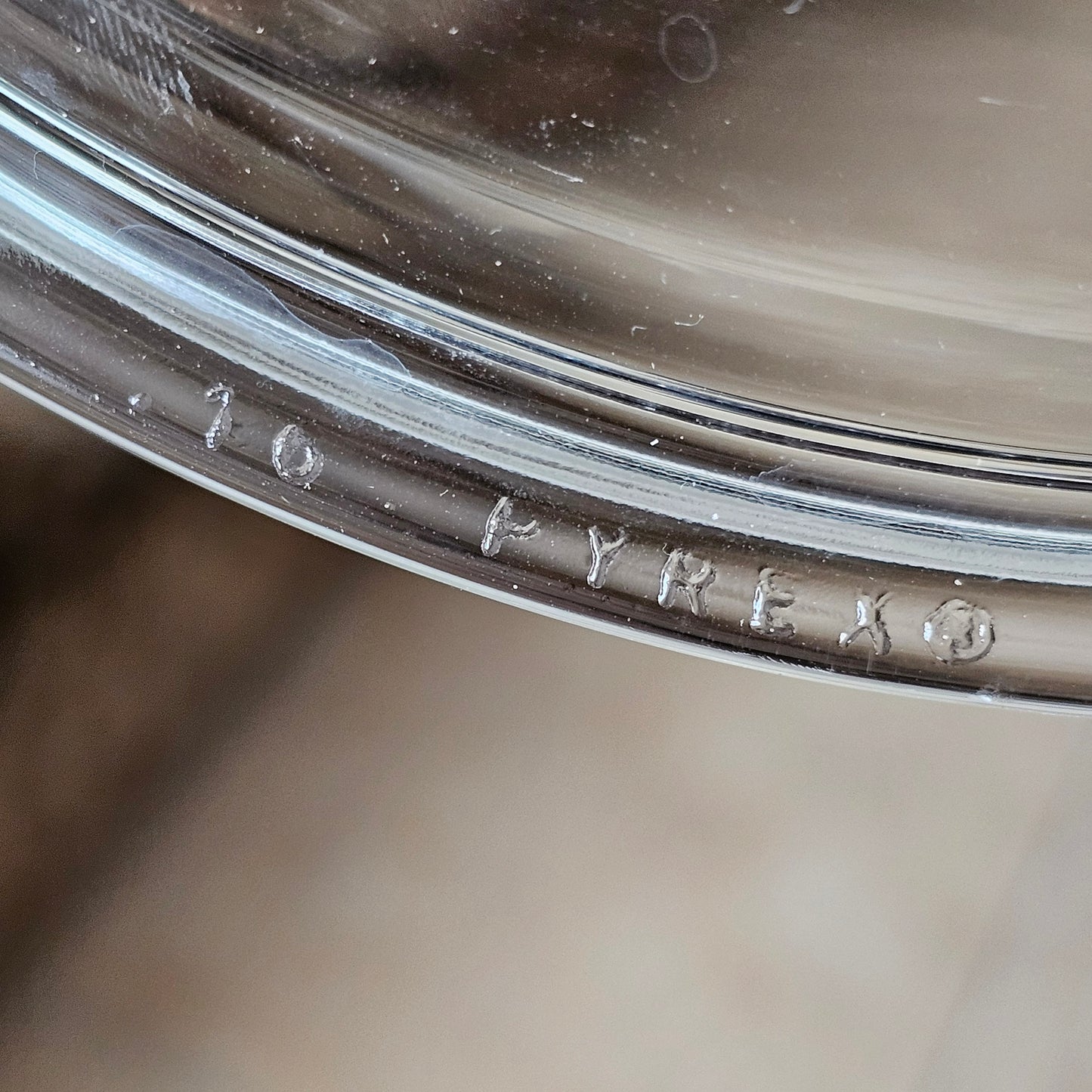 Pyrex Round Clear Glass G5CA Corning Ware Replacement Lid Round Knob 7.75"