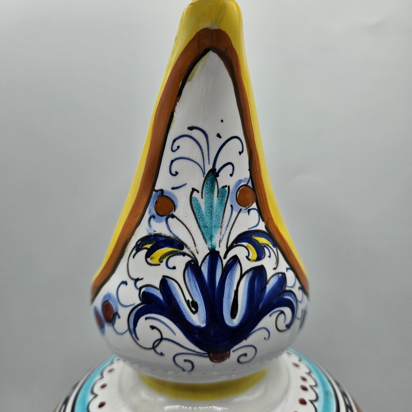 Deruta Italian Pottery 14" Ewer Pitcher - Hand Painted