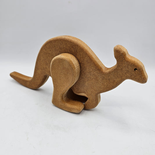 Wooden Kangaroo Toy from Sydney, Australia (Hops forward when placed on slope)