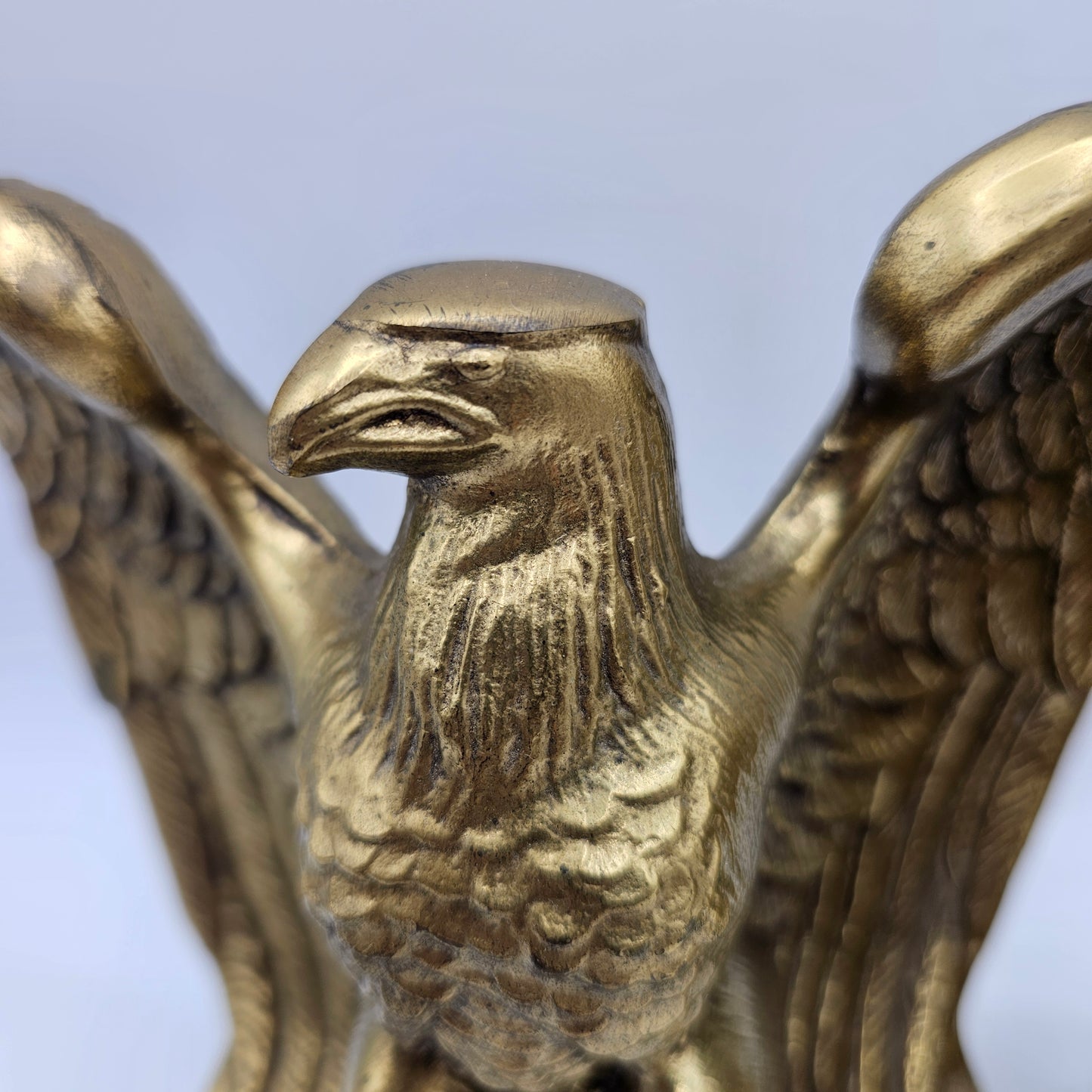Vintage Gold Tone Brass Majestic Eagle Bookends
