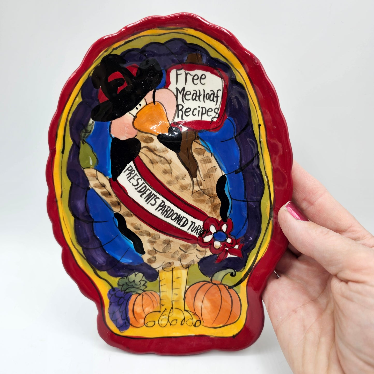 Blue Sky Clayworks Heather Goldmic Thanksgiving Turkey Trinket Dish