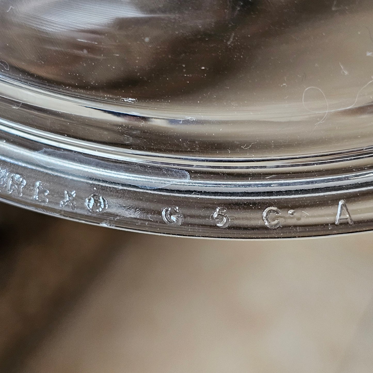 Pyrex Round Clear Glass G5CA Corning Ware Replacement Lid Round Knob 7.75"