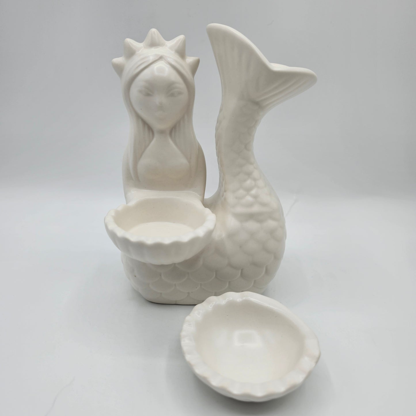 Jonathan Adler for Partylite Mermaid Tealight Candle Holder in White Ceramic