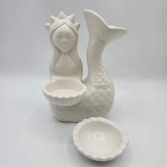 Jonathan Adler for Partylite Mermaid Tealight Candle Holder in White Ceramic