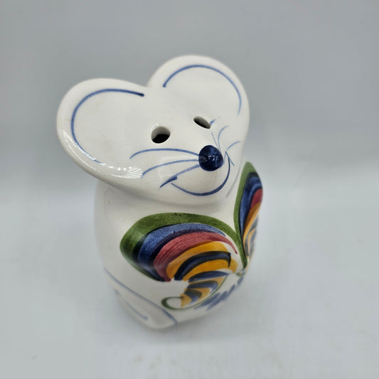 Hand Painted Ceramic Parmesan Cheese Shaker Mouse by NS Gustin
