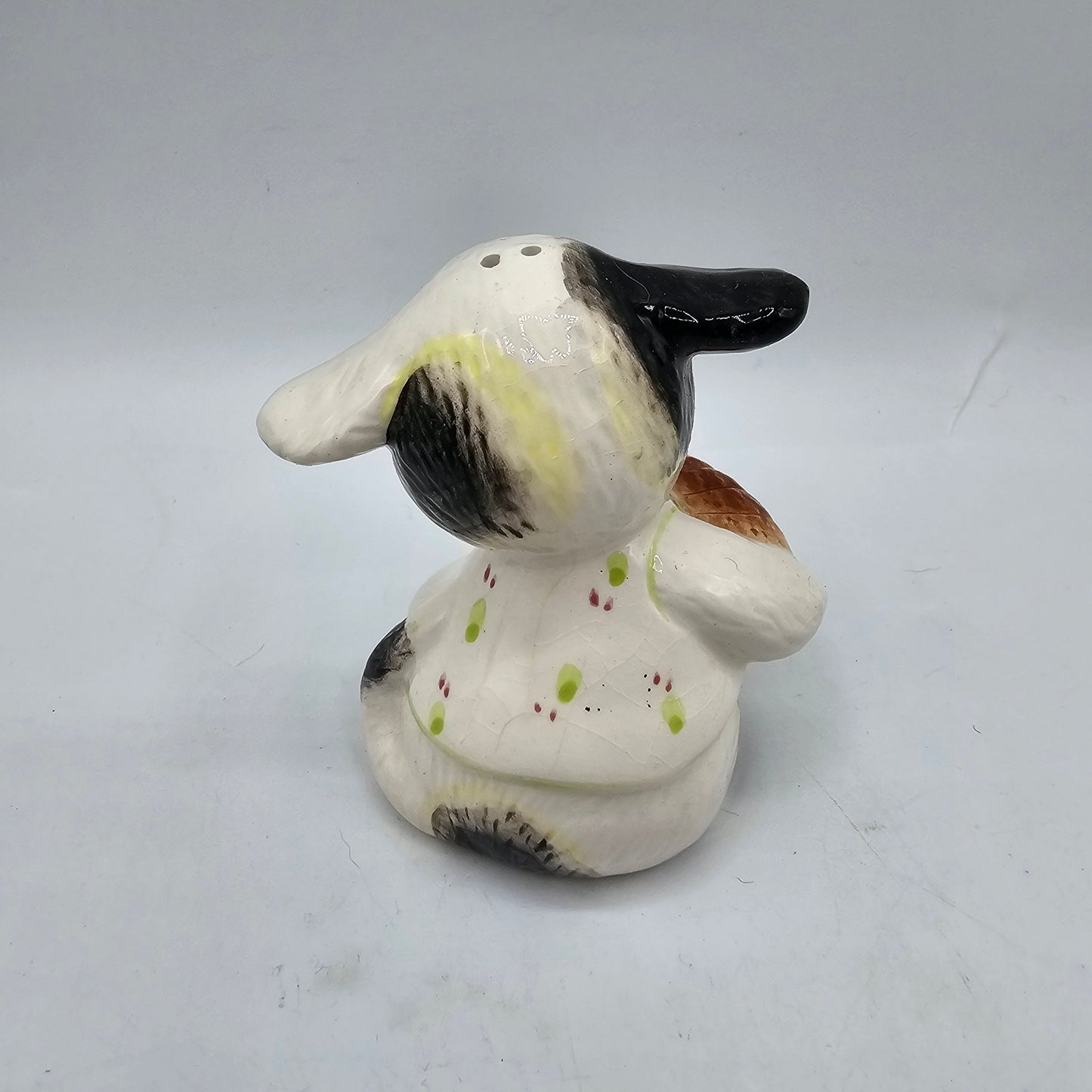Vintage Puppy Dog Single Ceramic Shaker
