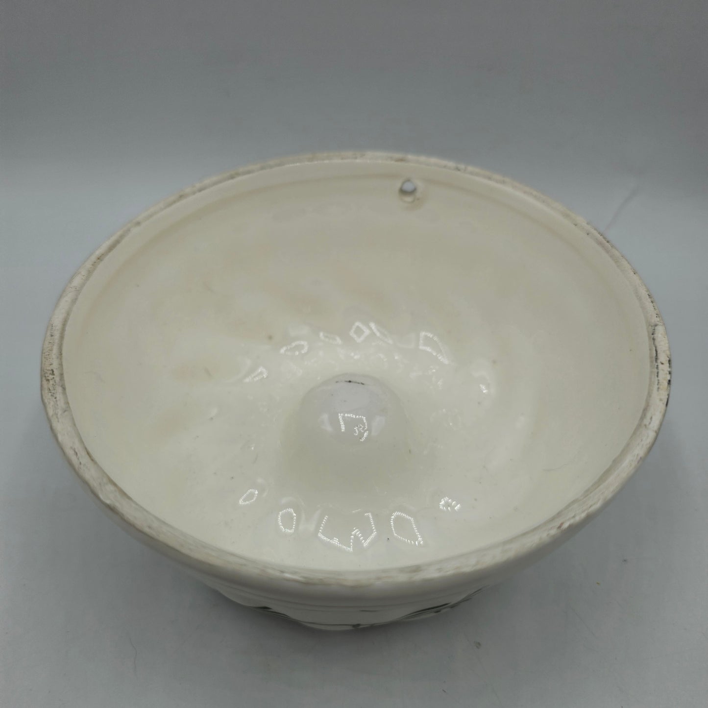 Hand Painted Ceramic Mold with Pink and Yellow Flowers by ABC Bassano of Italy