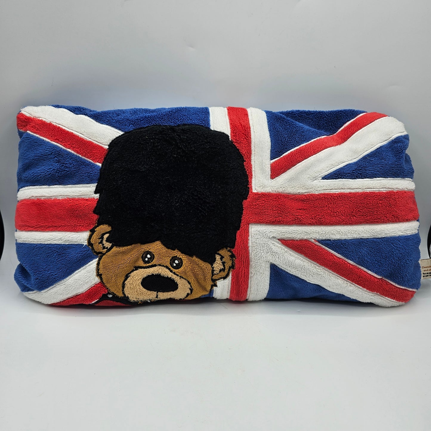 British Union Jack and Beefeater Bear Throw Pillow