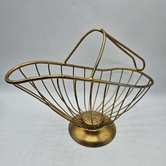 Vintage Rogers Gold Tone Silver Plated Wire Wine Bottle Holder and Server