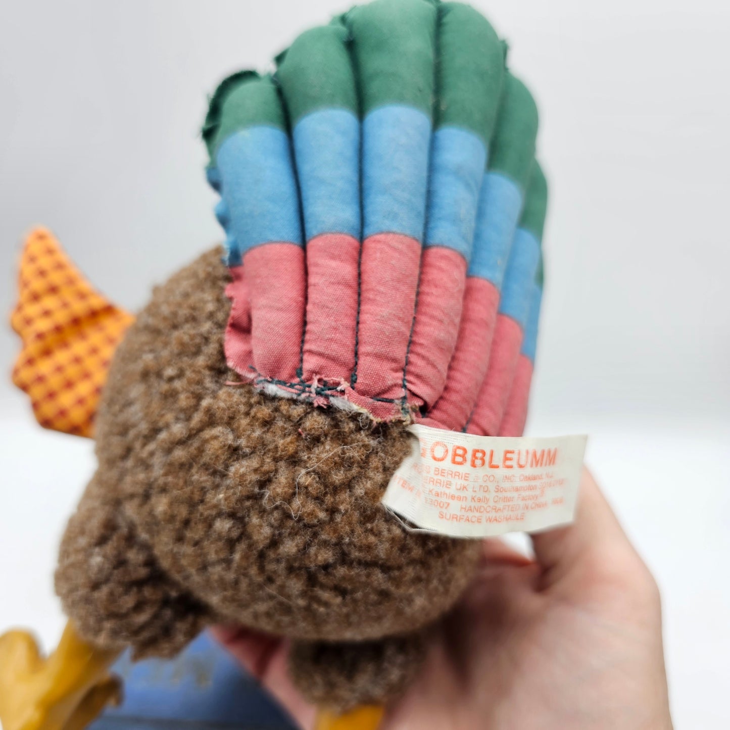 Russ Berrie Thanksgiving Turkey Plush and Resin Shelf Sitter