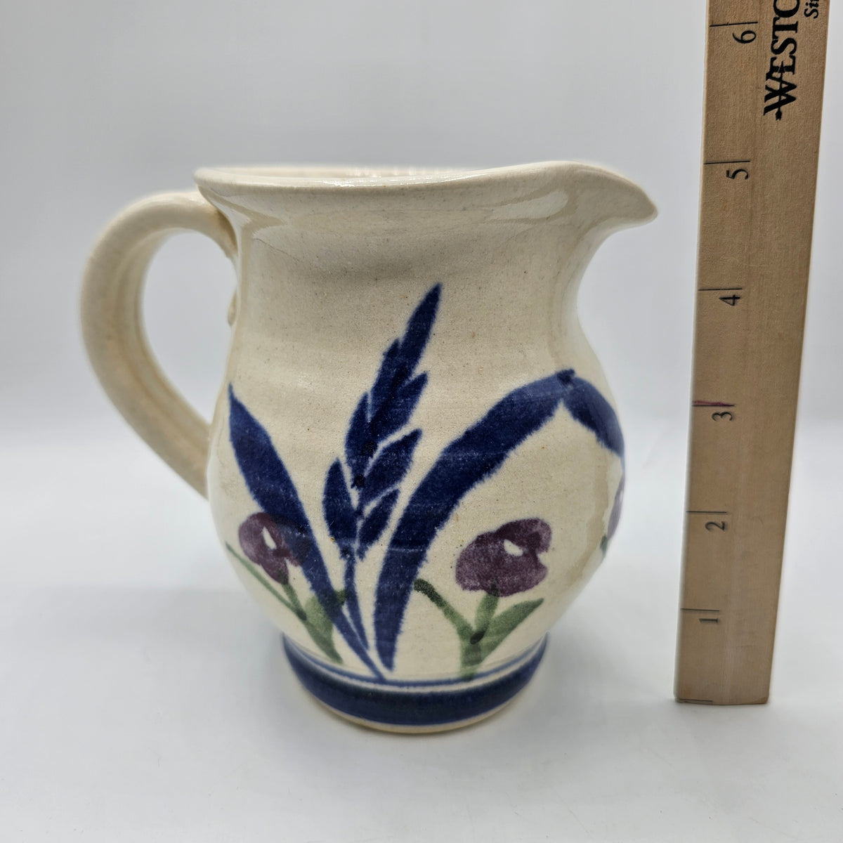 Williamsburg Pottery Creamer with Flowers