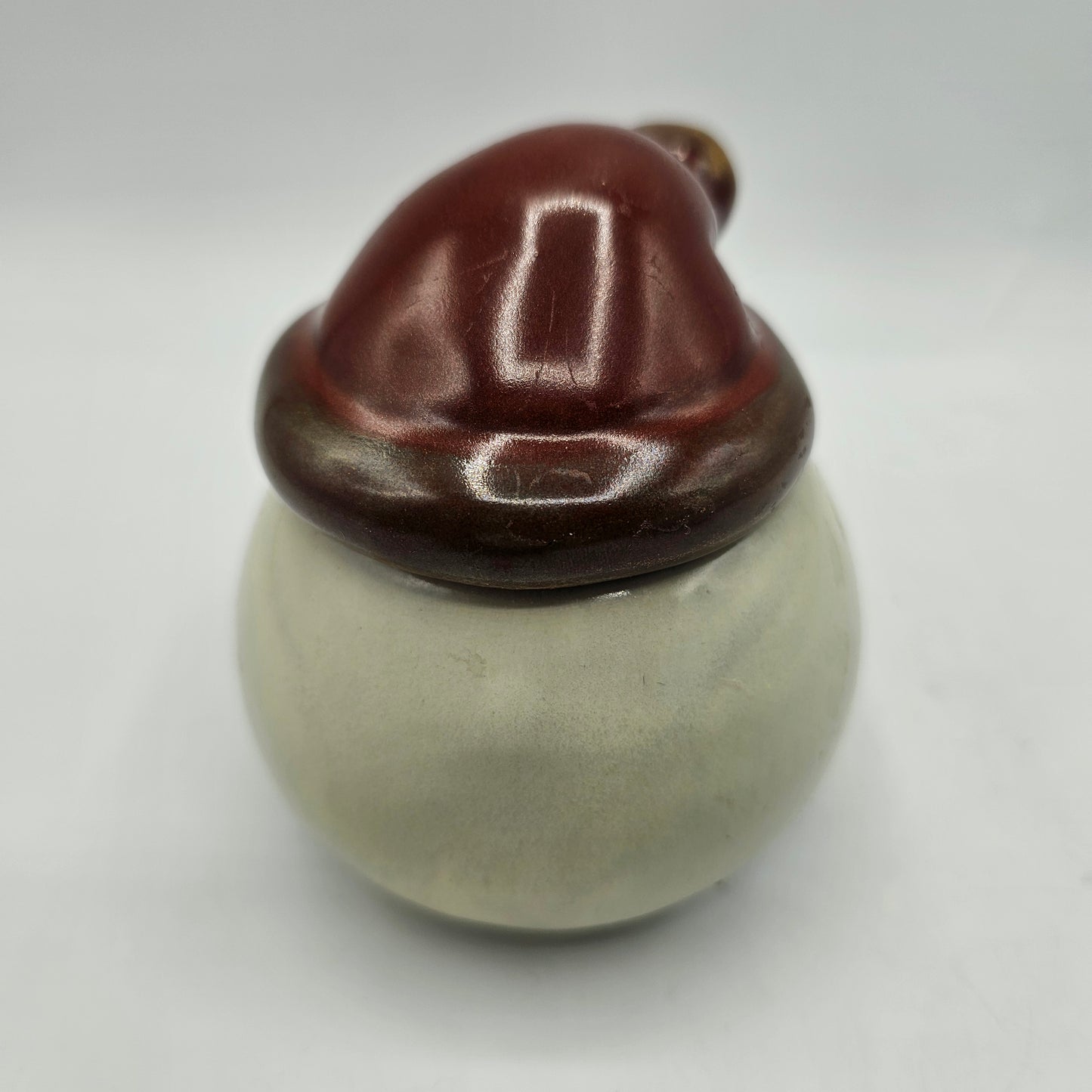Stoneware Santa Head Christmas Trinket Box