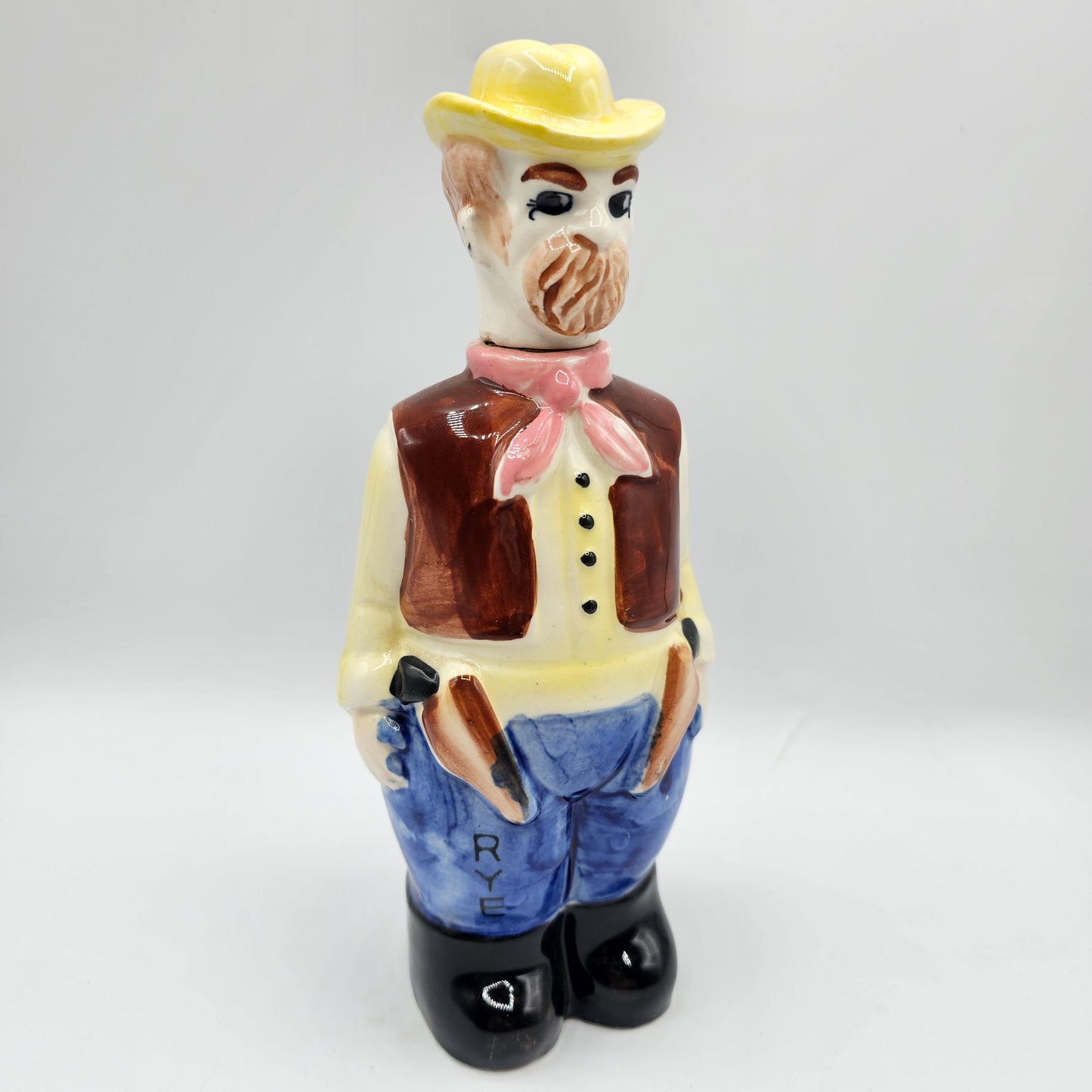Vintage Cowboy/Outlaw Whiskey Decanter by Chase of Japan