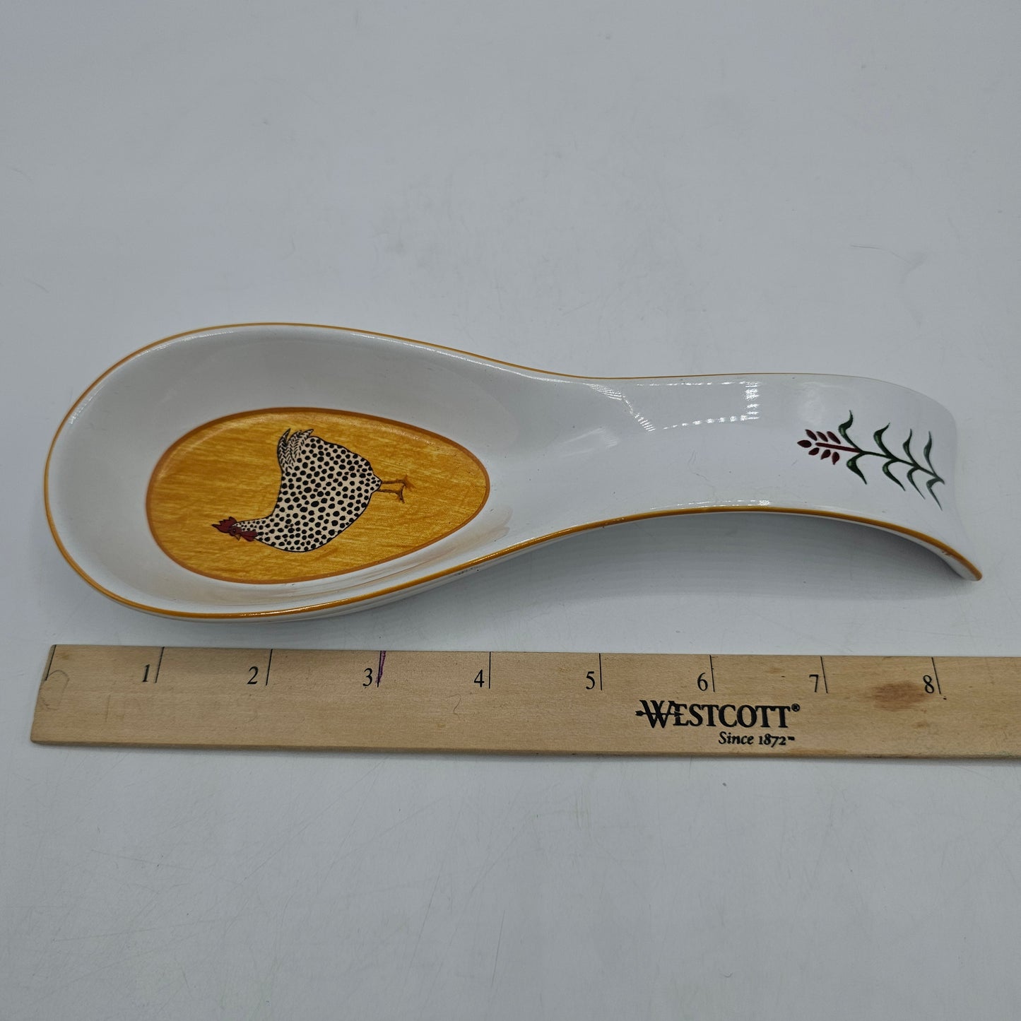 Warren Kimble Chicken Rooster Ceramic Spoon Rest