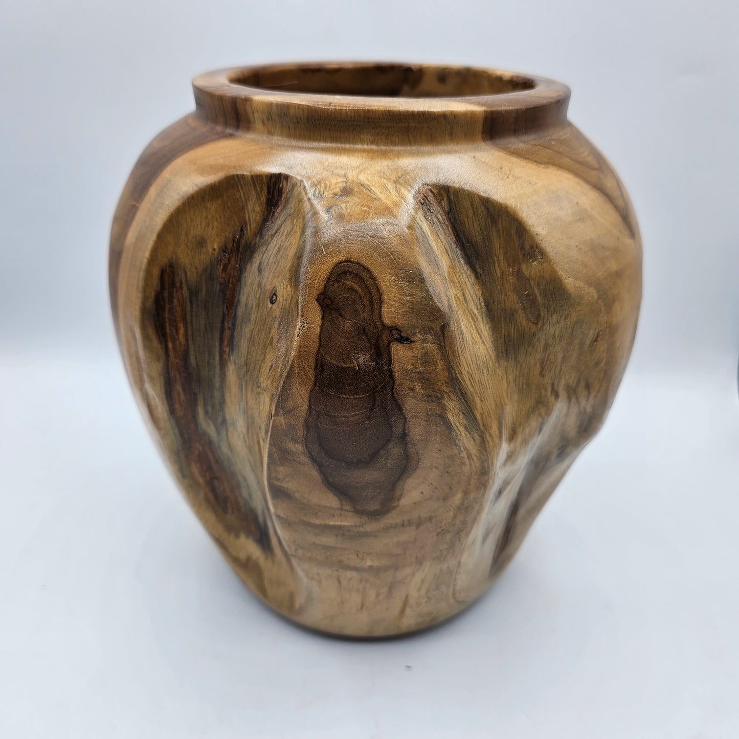 Vintage Turned Wood Vase