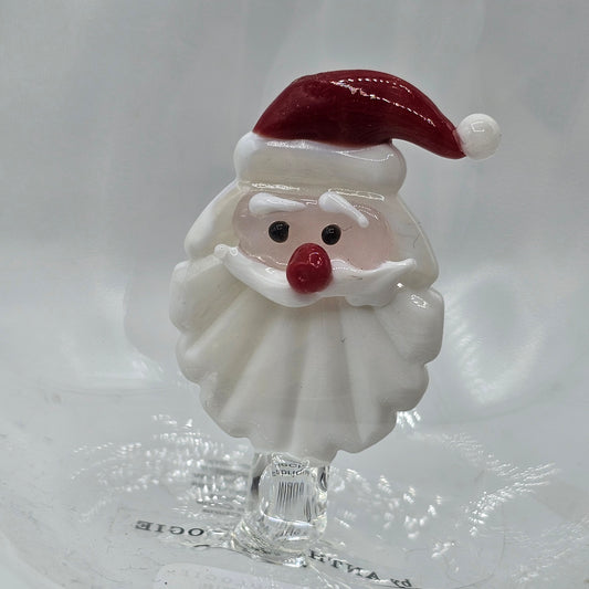 Anthropologie Santa Claus Stemless Wine Glass