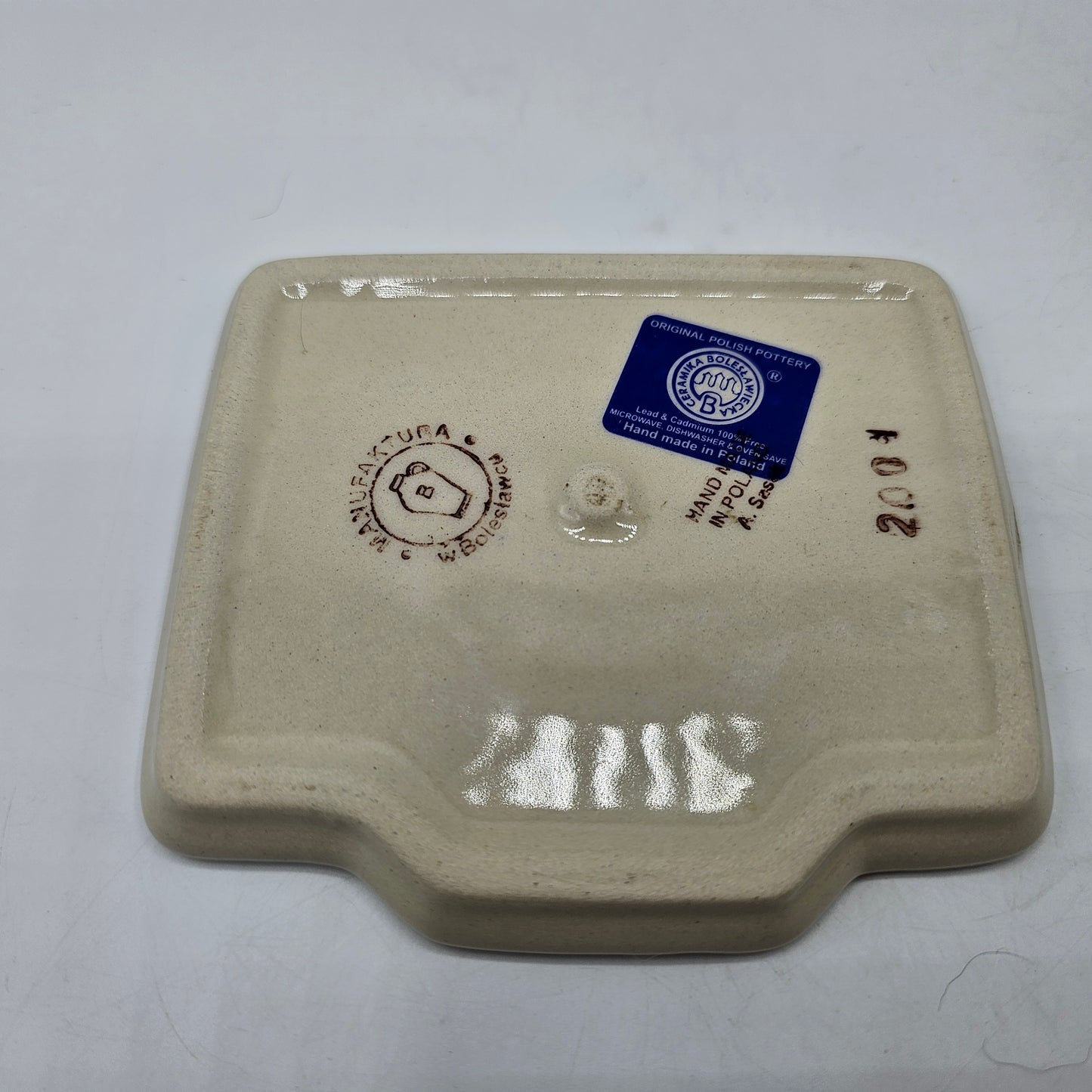 Boleslawiec Polish Pottery Fairy Light Luminary Christmas Cottage / House for Tea Light