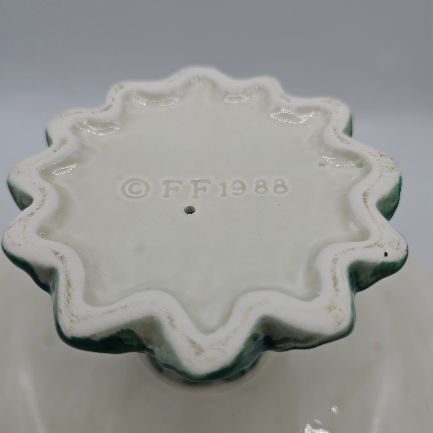 Fitz and Floyd Fruit Themed Ceramic Pedestal Cake Stand
