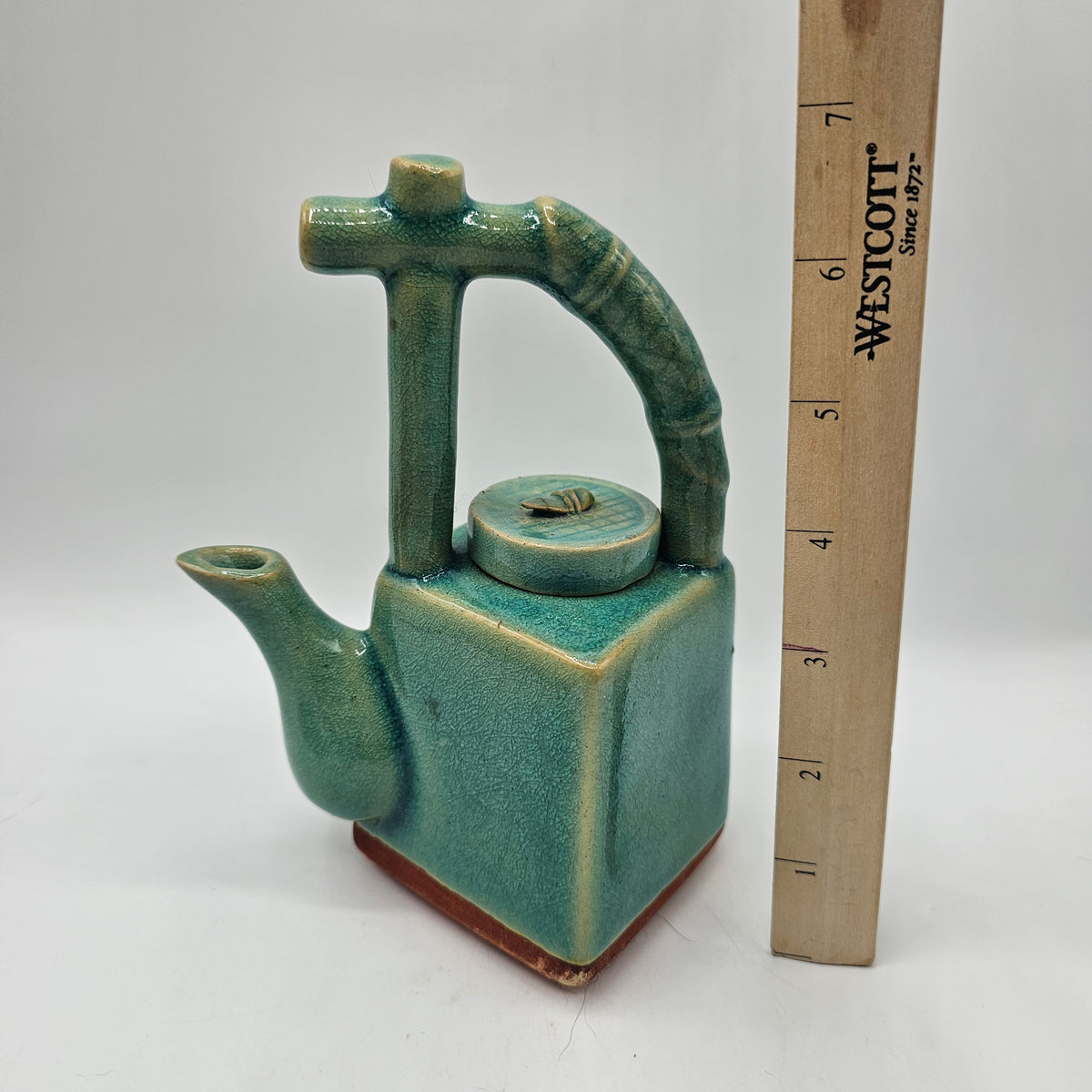 Celadon Green Decorative Asian Teapot