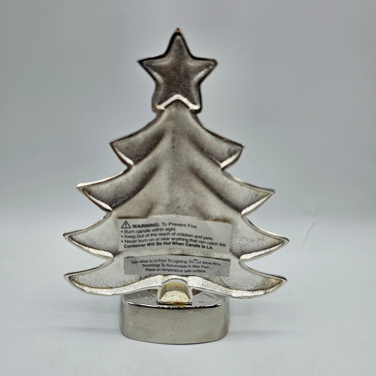 Silver Plated Christmas Tree Tealight Candle Holder