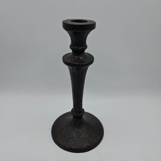 Black Hammered Metal Candle Stick