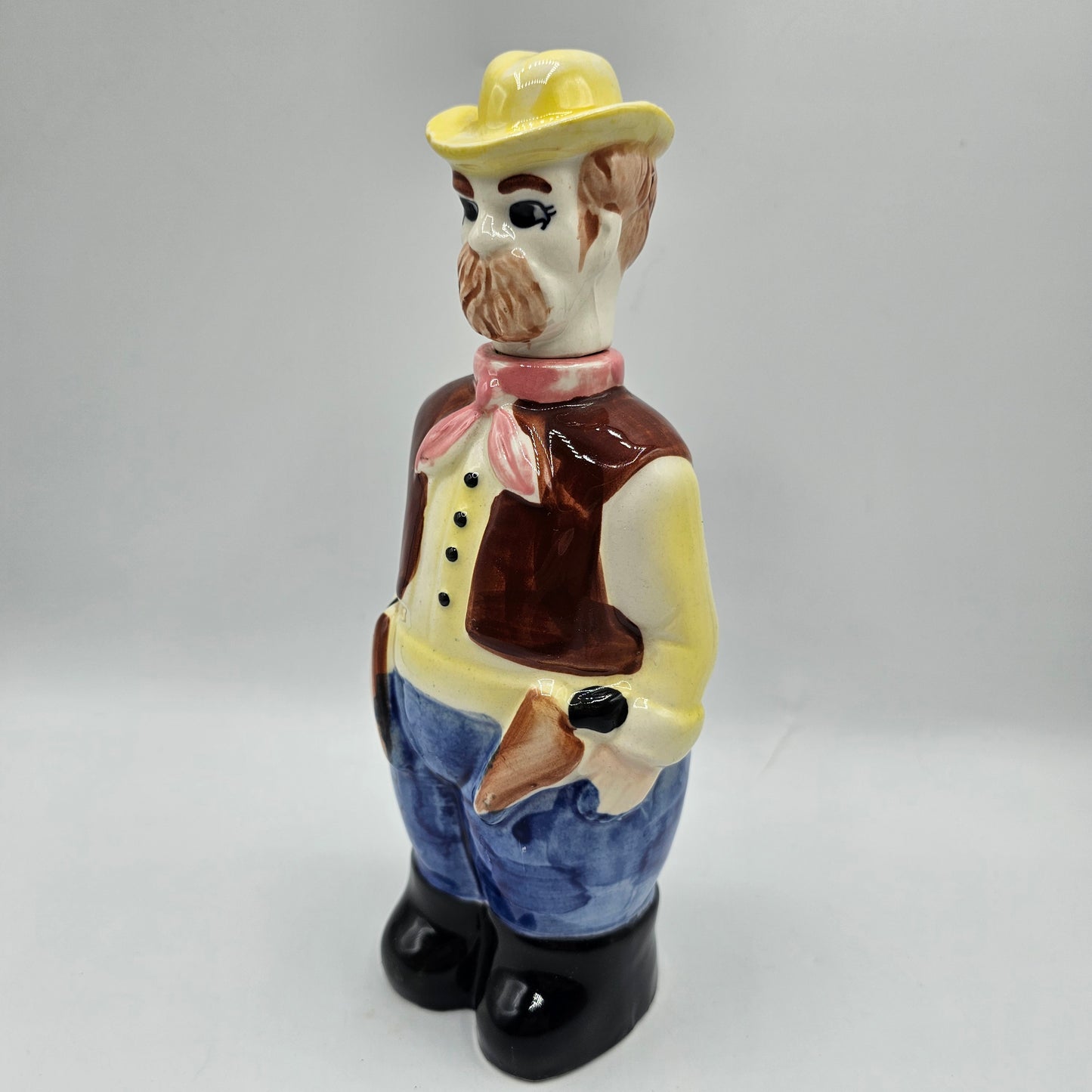 Vintage Cowboy/Outlaw Whiskey Decanter by Chase of Japan