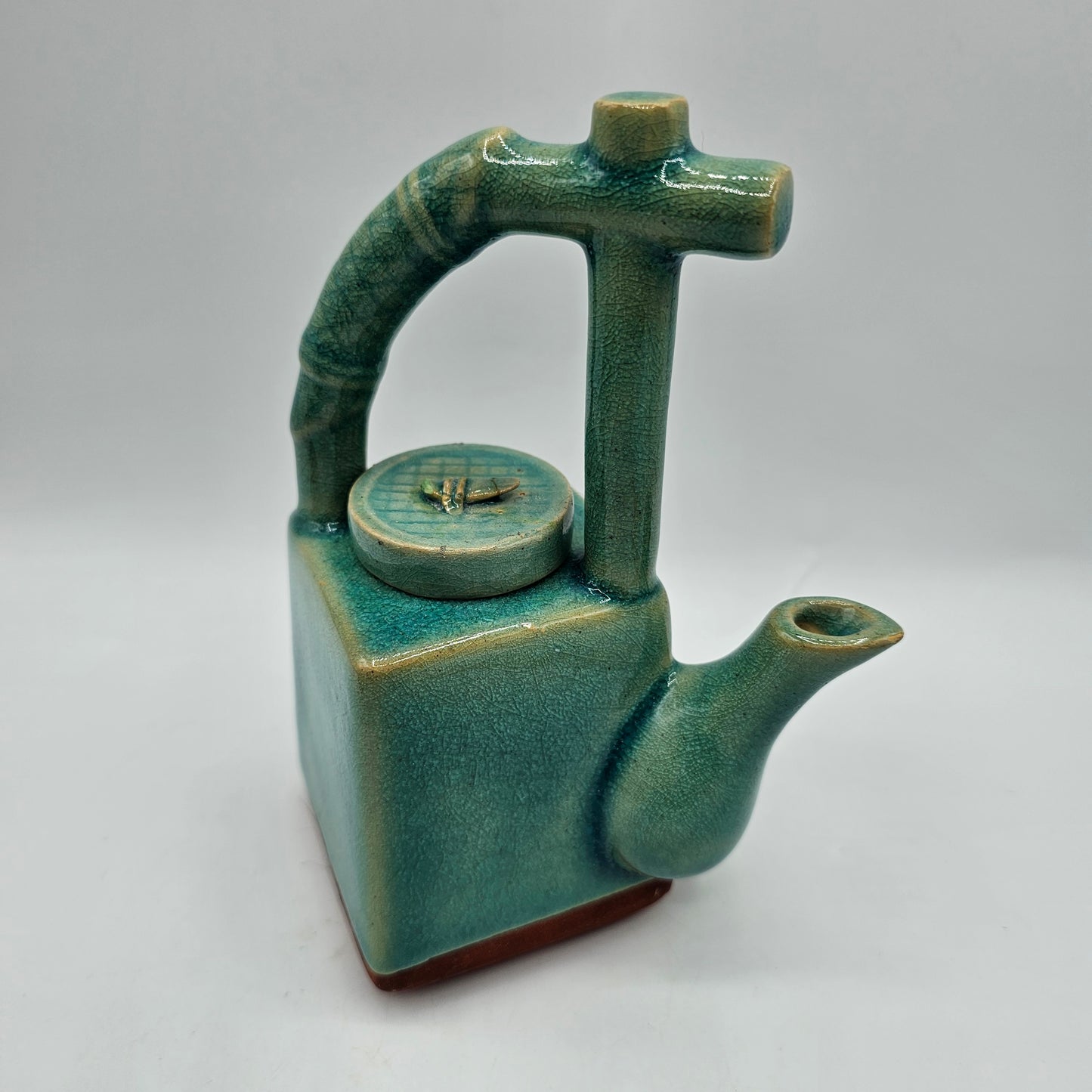 Celadon Green Decorative Asian Teapot