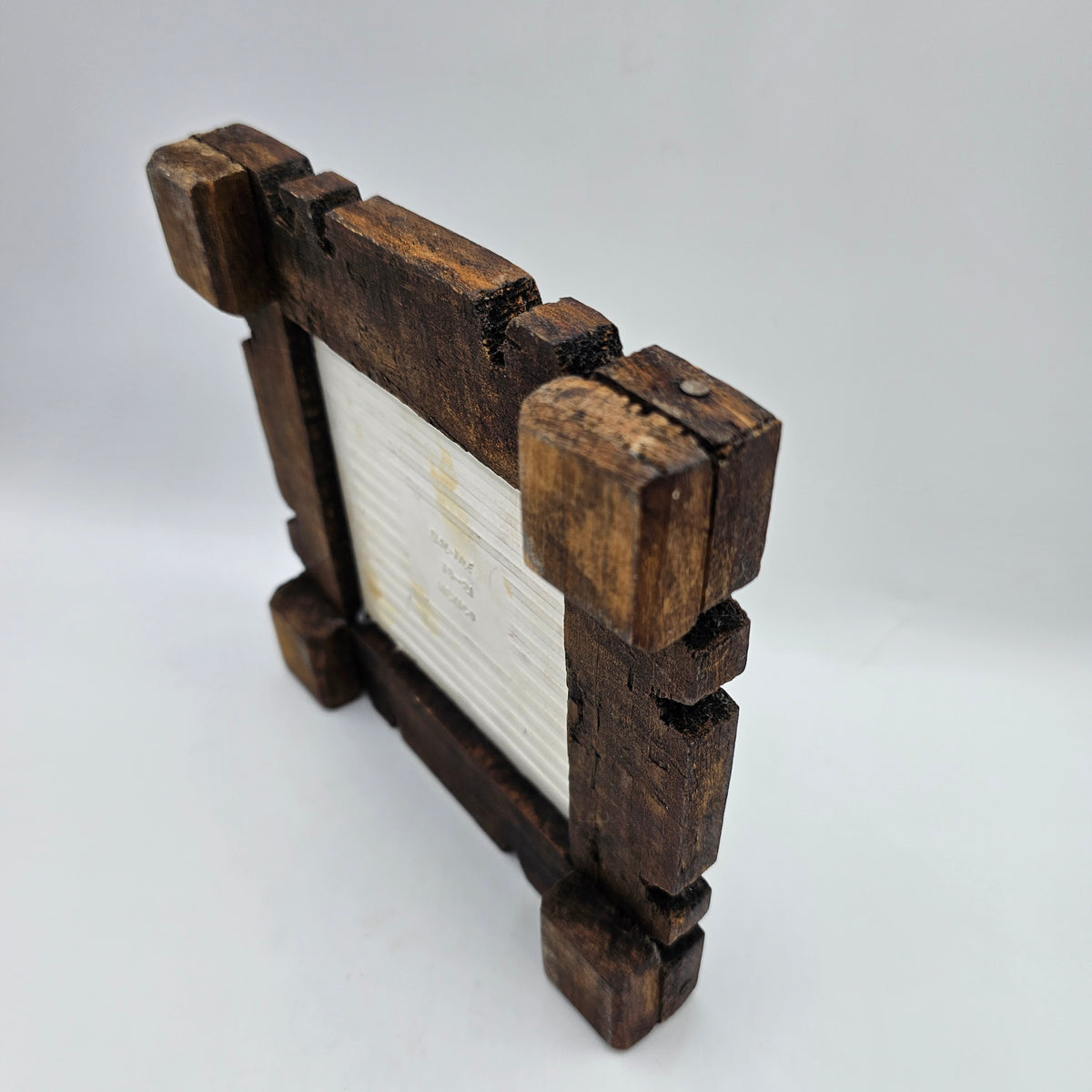 Vintage Wood Framed Tile Trivet