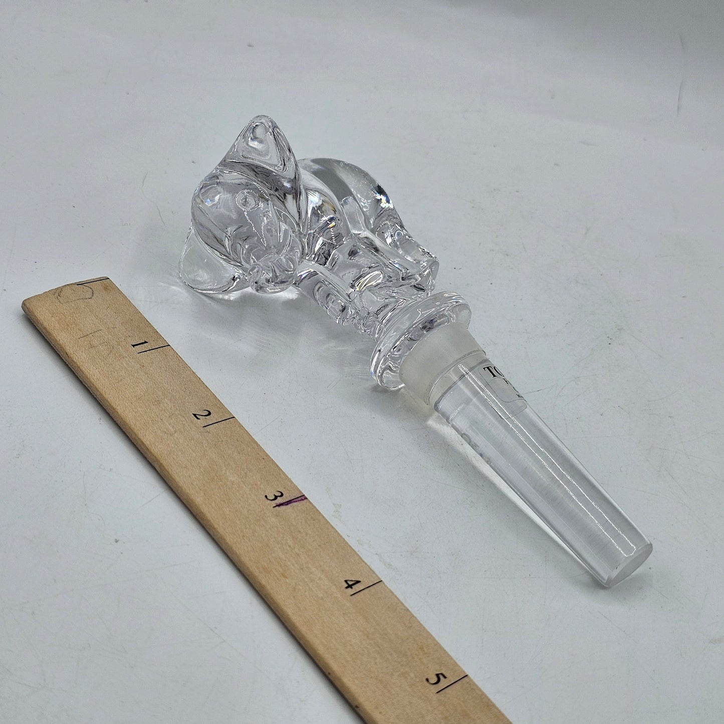 Towle Austrian 24% Lead Crystal Elephant Wine Bottle Stopper