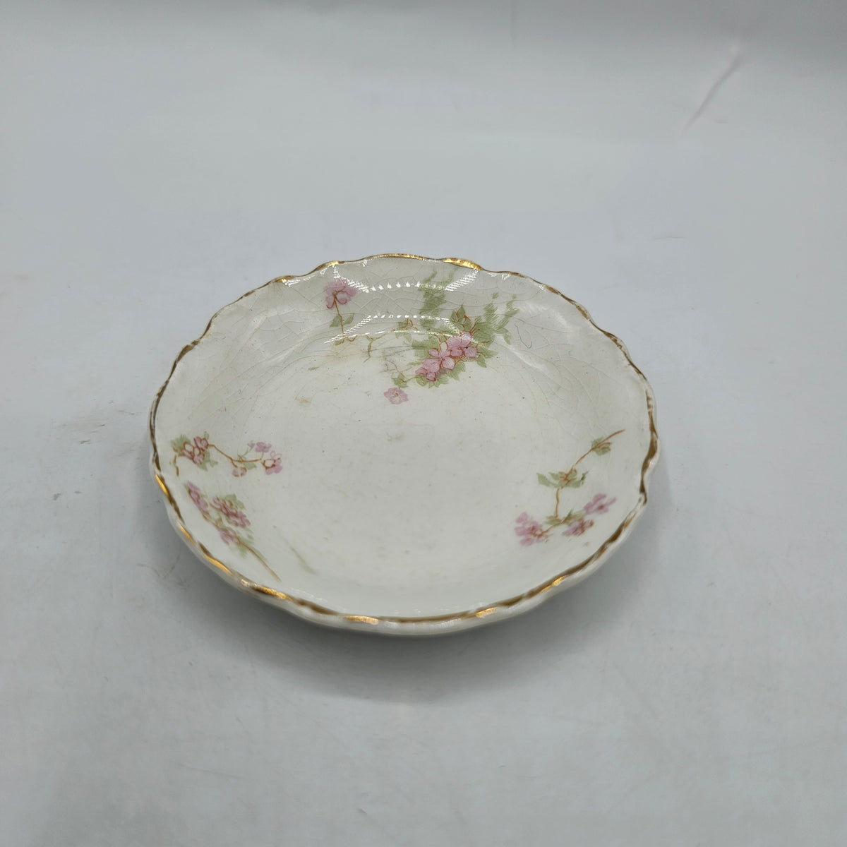 2 Vintage Johnson Bros English Porcelain Butter Pats (crazing noted