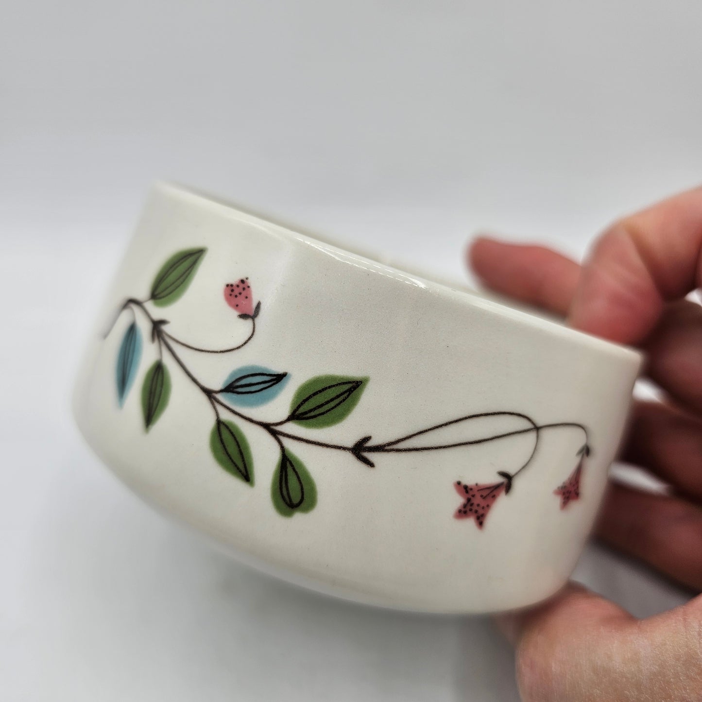 Franciscan Winsome Lidded Ceramic Sugar Bowl or Trinket Box with Floral Design