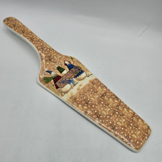 Ceramic Christmas Snowman Cake / Pie Slice