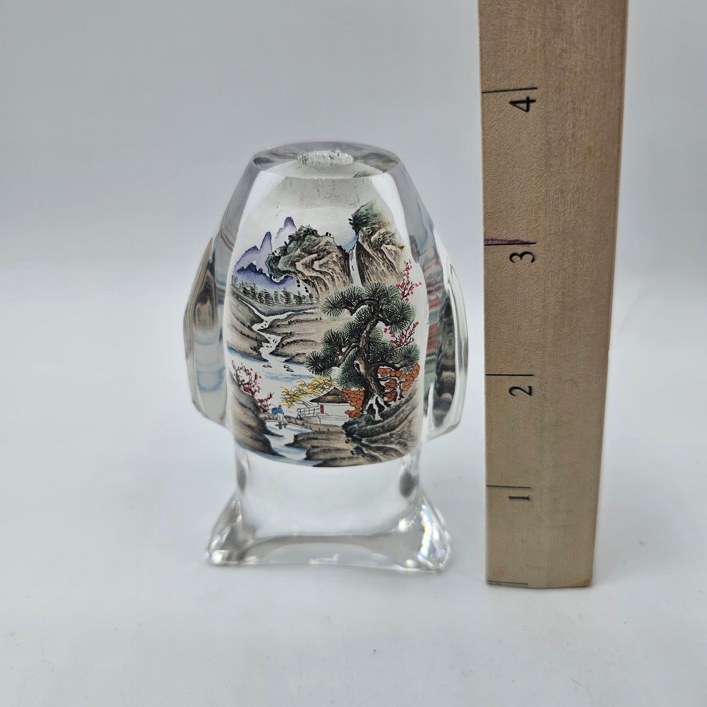 Vintage Reverse Painted Snuff Bottle - Penguin Shaped - No top