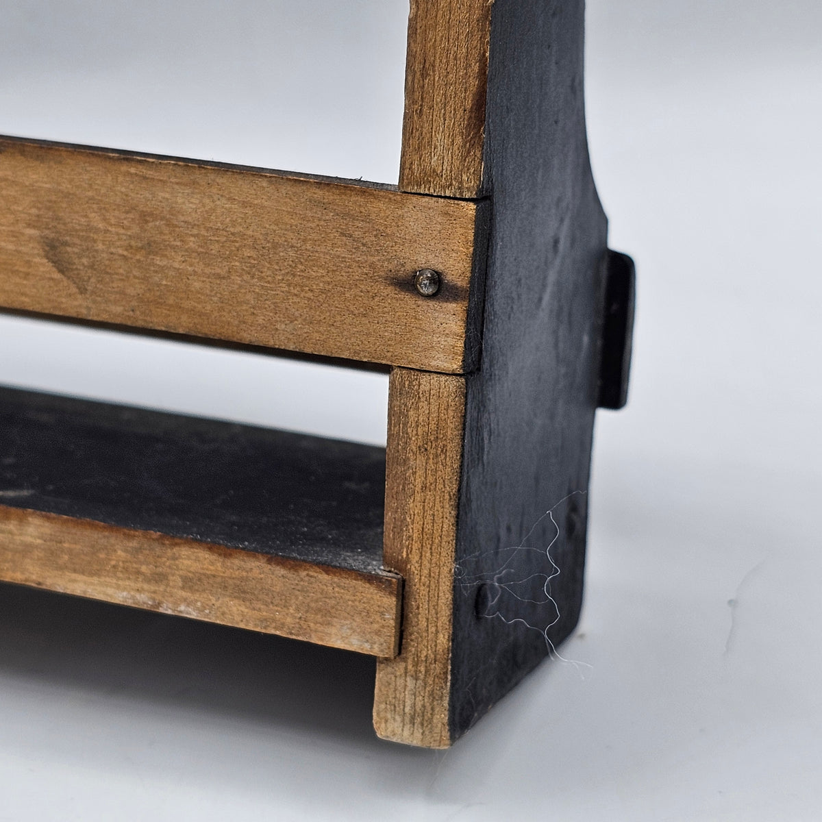 Vintage Hand Made Wooden Wall Mounted Spice Rack