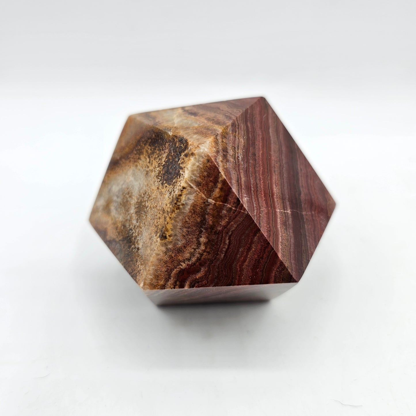 Semi Precious Faceted Jasper Stone Paperweight