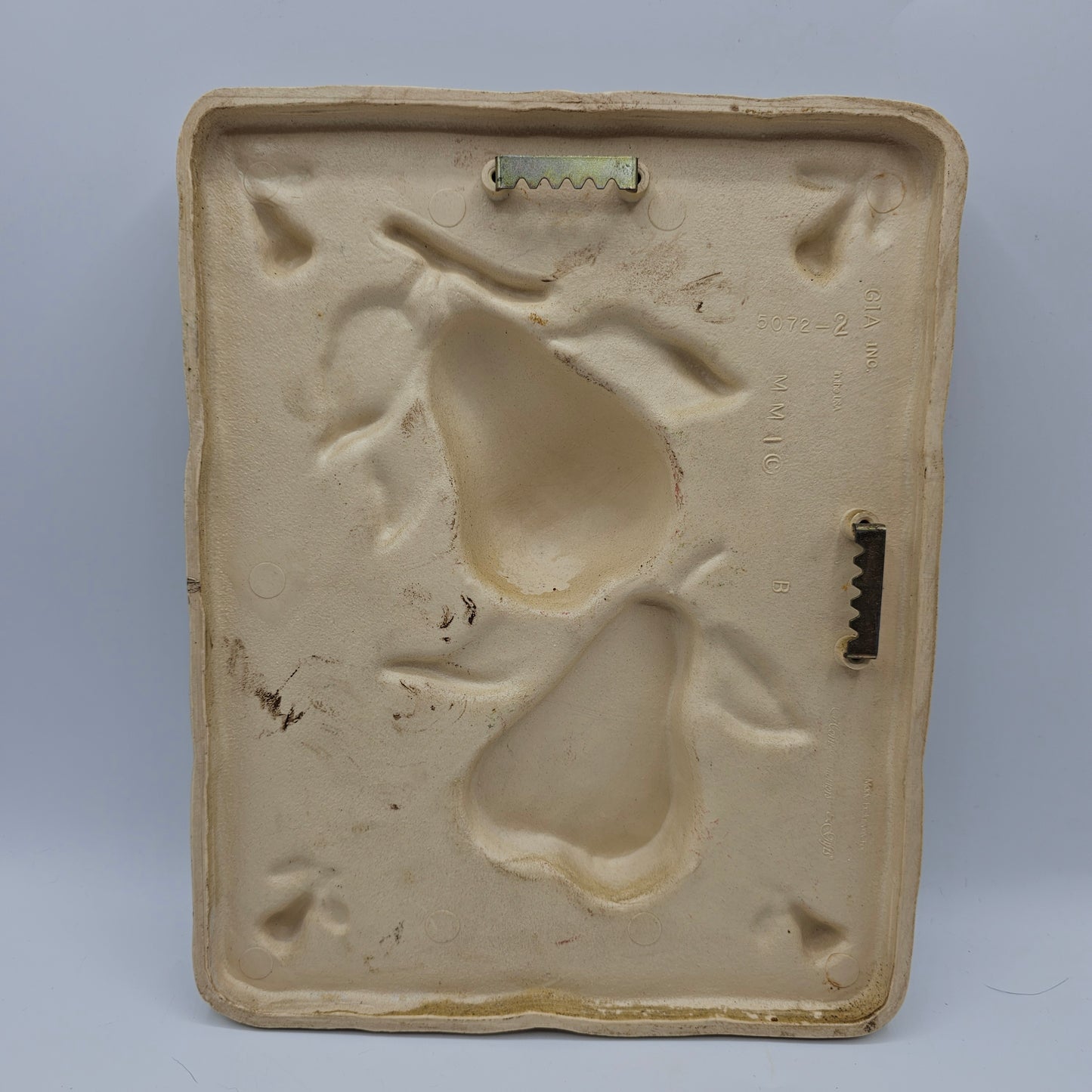 Vintage Apple and Pear Fruit Wall Plaques by Home Interiors "Homco"