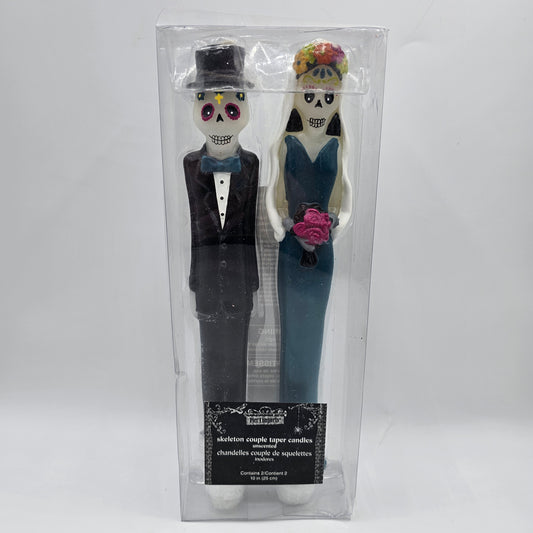 Skeleton Bride and Groom 10" Halloween Taper Candles by Pier 1 Imports