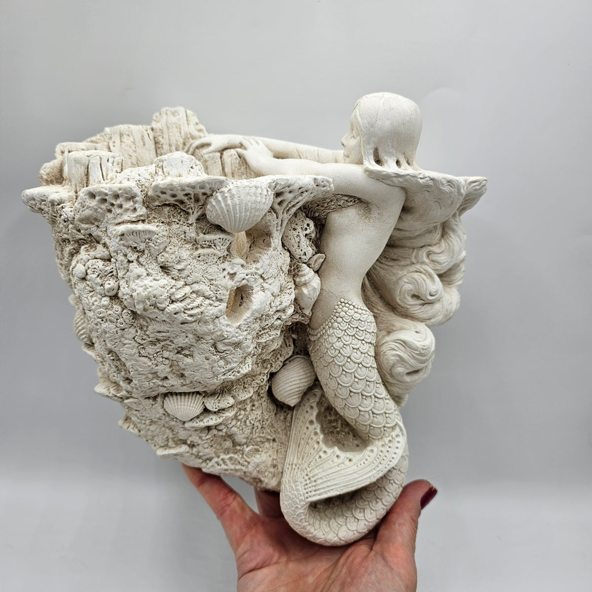 Vintage Mold Mermaid Wall Sconce Planter