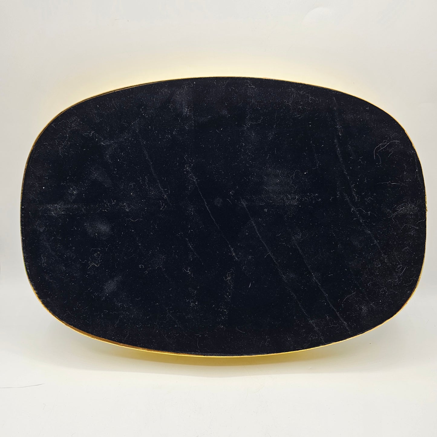 Gold Tone Filigree Mirrored Vanity Tray